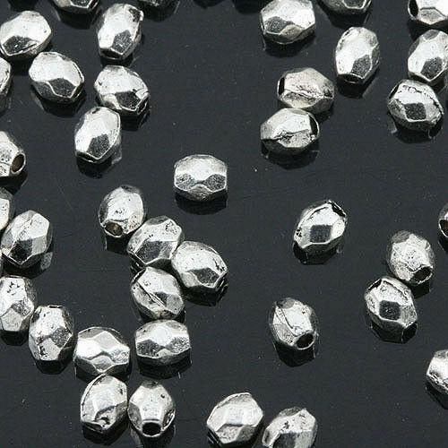 Tibetan Silver color mini irregular  faceted spacer beads 200pcs EF0158