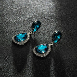 Fashion Jewelry Stud Earring crystal Diamond water drop Shaped Earring