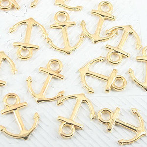 26pcs gold tone 2sided anchor design charms EF0484-G