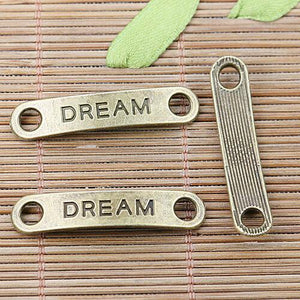 16pcs antiqued bronze color DREAM lettering bar connector EF2558