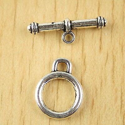 6sets Tibetan silver round toggle clasps h2864
