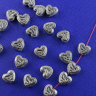 40pcs Tibetan silver love heart spacer beads h2704