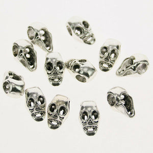 15pcs Tibetan Silver Skull spacer Beads Fit European charm Bracelet  L0011