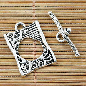6pcs Tibetan silver anomalous shape toggle clasps EF1336
