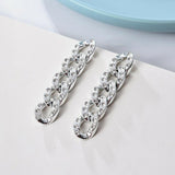 Fashion Jewelry Stud Earring chain diamond Big Chains Long Earring