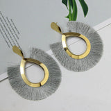 Fashion Bohemian Earrings Hook Tassel Fringe Boho Dangle Earrings Jewelry 1 Pair