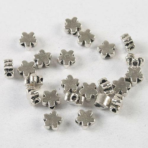 60pcs dark silver tone star 5mm spacer bead h3724