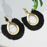 Fashion Bohemian Earrings Hook Tassel Fringe Boho Dangle Earrings Jewelry 1 Pair