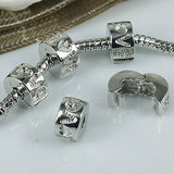 Multi-styles 18KGP EUROPEAN STOPPER CLIP/LOCKS BEADS FINDINGS FIT BRACELET