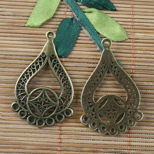 8pcs antiqued bronze pattern pendant /link G1475