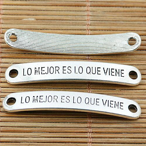 7pcs Tibetan silver lo mejor es lo que viene beaded connectors EF1899