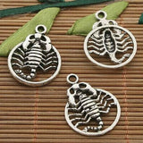 12pcs dark silver tone scorpion charm h3399