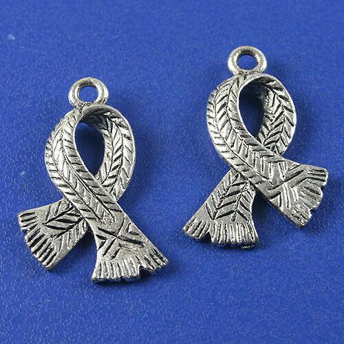8pcs dark silver tone scarf finding charms h3537