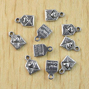 70pcs Tibetan silver"made with love"charms h1030