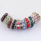 PICK !Multi-styles Crystals European Big Hole Spacer Beads DIY making bracelet