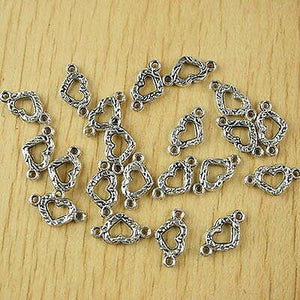 50pcs Tibetan silver heart frame charms h2434