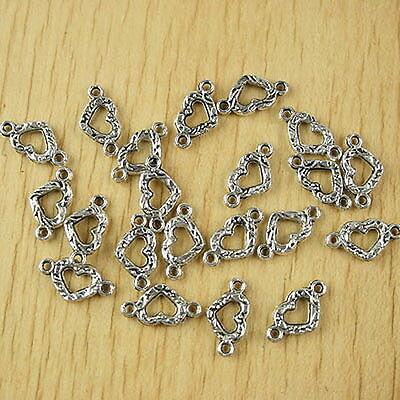 50pcs Tibetan silver heart frame charms h2434