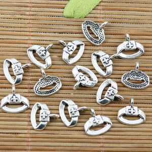 60pcs tibetan silver color nurse cap design charms EF2322