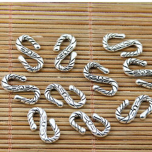 30pcs Tibetan silver s shape hook findings EF1883