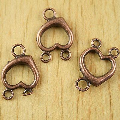 12pcs copper tone peach technics link connectors h1924