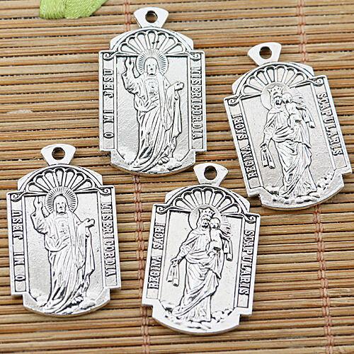 5pcs Tibetan silver NTRA SRA DEL religious charms EF1396