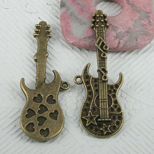 4pcs antiqued bronze color Music instrument pendant EF0641