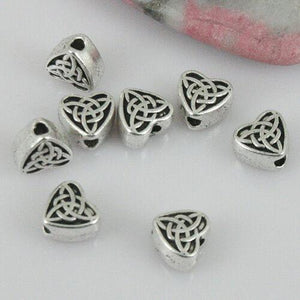 34pcs Tibetan silver color heart-shaped pattern spacer beads EF0414