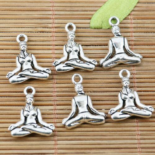 14pcs tibetan silver color Yoga trainer charms EF2242