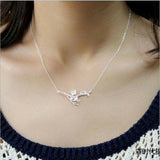 S925 Silver Necklace cherry blossom pendant Necklace