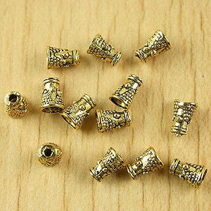 50pcs dark gold-tone cup shape spacer beads h1845