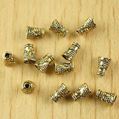 50pcs dark gold-tone cup shape spacer beads h1845