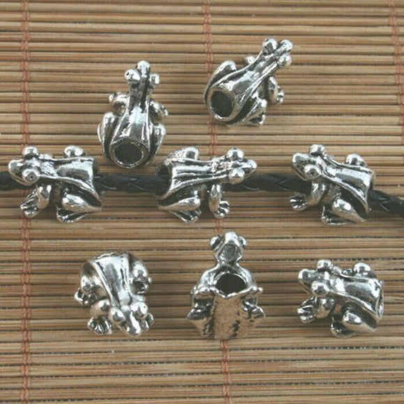 8pcs Tibetan Silver color Frog design spacer Beads 13x8mm  G1620