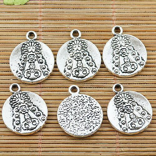 6pcs tibetan silver religious NTRA SRA DEL charms EF1410