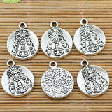 6pcs tibetan silver religious NTRA SRA DEL charms EF1410