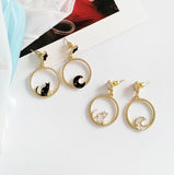 Fashion Jewelry Stud Earring Moon Cat Circle Earring Loop Earring