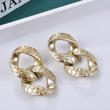 Fashion Jewelry Stud Earring geometric Dumb gold Earring Punk Earring