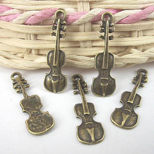 16pcs antiqued bronze music instrument pendant  G576