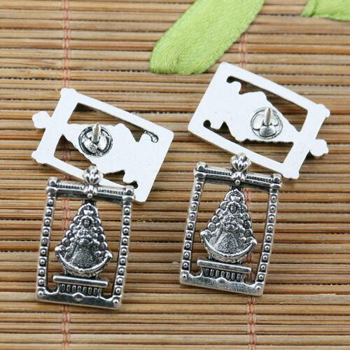 4pcs tibetan silver religious NTRA SRA DEL pushpins findings EF2390
