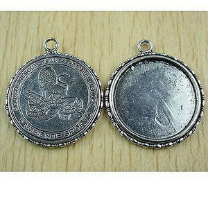 2pcs Tibetan silver COLOR lion pattern round picture frame h0403