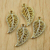 Crafted hollow nice leaf design charms in 6-colors for jewery making