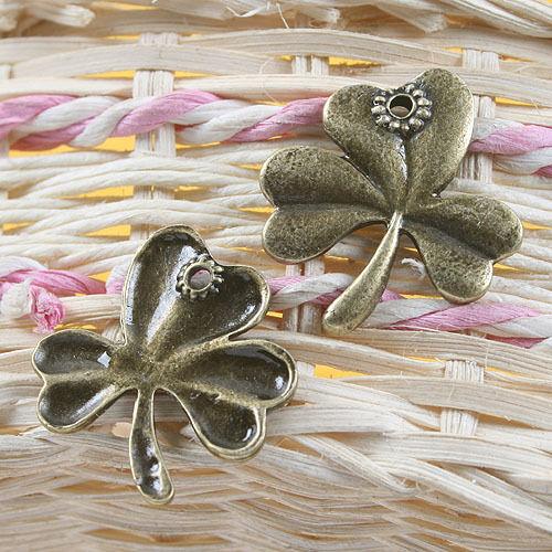 7pcs antiqued bronze leaf design pendant charm G759
