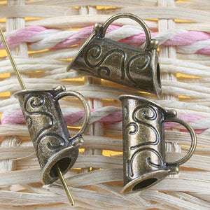 8pcs antiqued bronze handbag design pendant charm G633