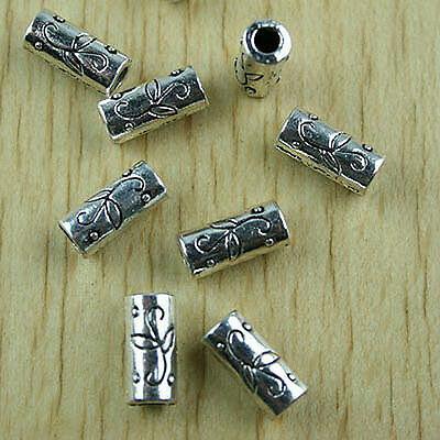 30pcs Tibetan silver columniform spacer beads h1514