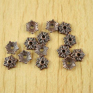 100pcs copper tone flower spacer beads H1940