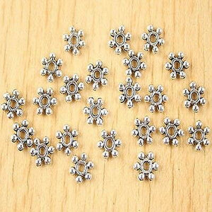 80pcs Tibetan silver daisy flower spacer beads H2757