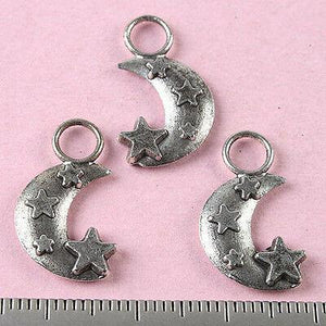 20pcs Tibetan silver crafted moon star pendants H0121