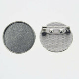 4pcs/lot Tibetan silver COLOR ROUND 20mm/35mm cabochon settings brooch design