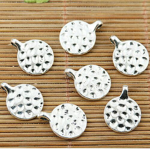 15pcs tibetan silver tone round charms EF1733