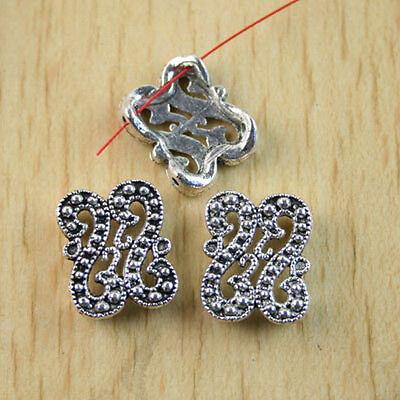 10pcs Tibetan Silver color textured cover charms h1155