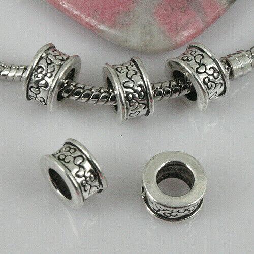 14pcs tibetan silver color branch pattern round Loose Beads EF0415